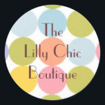 CHIC RETRO BUSINESS / OCCASION GIFT WRAP STICKER<br><div class="desc">Makes a nice added personal touch to any gift box or use it to secure tissue wrapped items for your business or eBay store!</div>