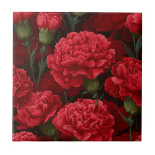 Chic Retro Carnation  Tiles  For Home Flooring