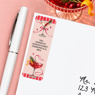 Chic Retro Christmas Cheer Return Adress