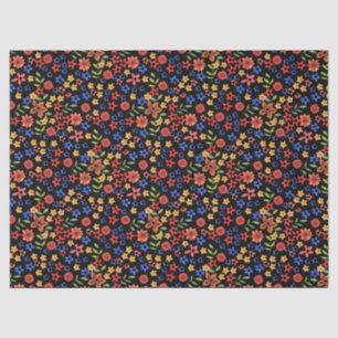 Chic Retro Ditsy Floral Custom Tissue Paper