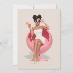 Chic Retro Glam Vibes Invitation