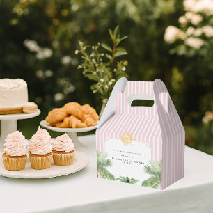 Chic Retro Palm Springs Baby Shower  Favor Box