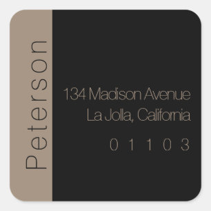 Chic Return Address Label with Side Accent