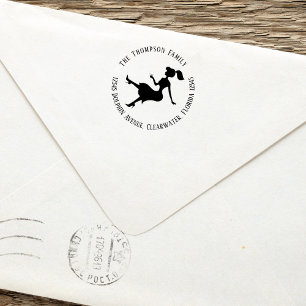 Chic Return Address Personalized Silhouette  Self-inking Stamp