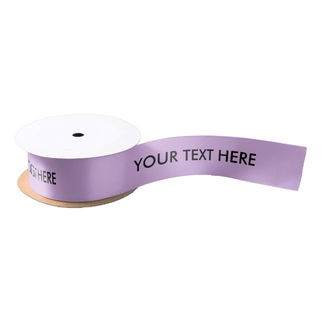 CHIC RIBBON_212 LILAC SOLID. BLACK DIY TEXT SATIN RIBBON (Spool)