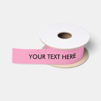 CHIC RIBBON_247 PINK SOLID. BLACK DIY TEXT