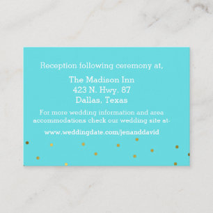 Chic Robins Egg Blue Wedding Enclosure Card