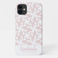Chic Rococo Blush Pink Ornament Graduate