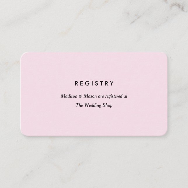 Chic romance | Carte Registre (Devant)