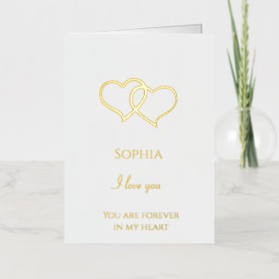 Chic Romantic Love Hearts Forever Foil Greeting Card