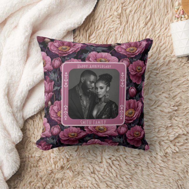 Chic Romantic Vow Renewal Throw Pillow  (Blanket)