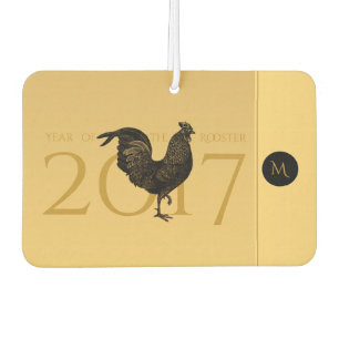 Chic Rooster Chinese New Year 2017 Monogram Car AF Air Freshener