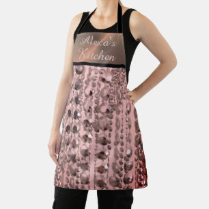 Chic Rose Blush Beads Personalized  Apron