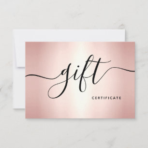 Chic Rose Gold Beauty Salon Hair Stylist Gift Card