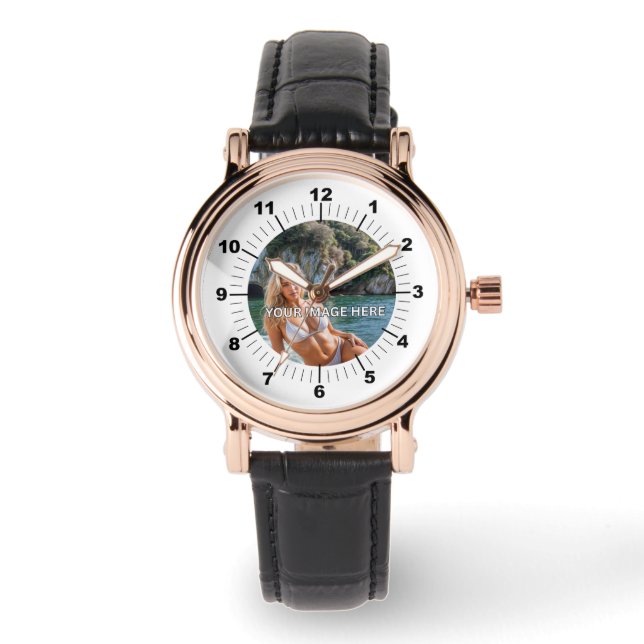 CHIC! 🖤 Rose Gold Black Watch (Front)