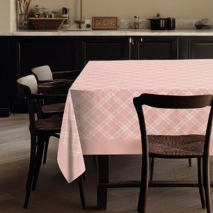 Chic Rose Gold Chequered Tablecloth Style
