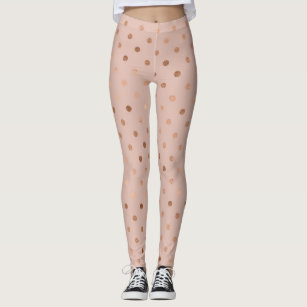 Chic Rose Gold Dots Pattern Leggings