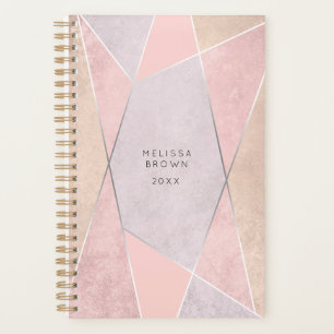 Chic Rose Gold Géométrique tendance moderne rose a