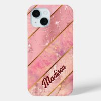 Chic rose gold girly elegant geometric