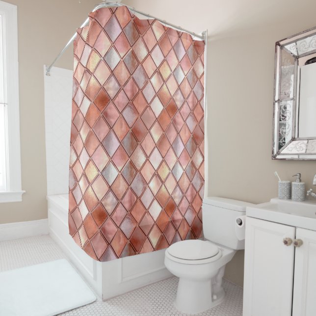 Chic Rose Gold Glam Tiles (In Situ)