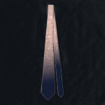 Chic rose gold glitter navy ombre sparkle wedding tie<br><div class="desc">Chic rose gold glitter navy blue ombre sparkle wedding</div>