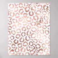 Chic Rose Gold Leopard Cheetah Animal Print