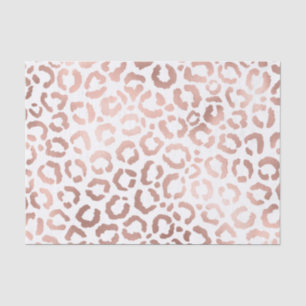 Chic Rose Gold Leopard Cheetah Animal Print Tissue Paper