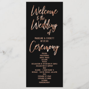 Chic Rose Gold Moderne Typographie Programme de Ma