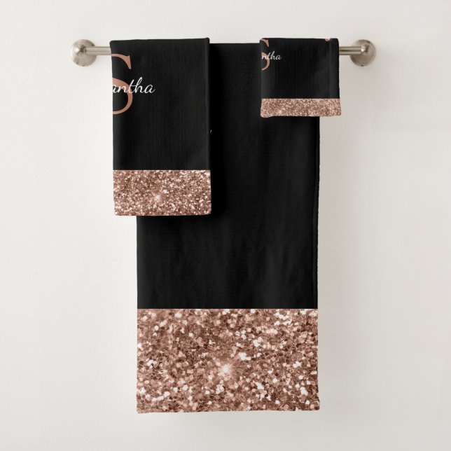 Chic Rose Gold Parties scintillant Drives Black Mo (En situation)