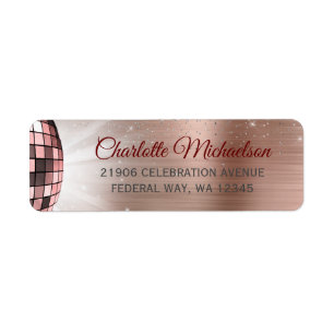Chic Rose Gold Parties scintillant Glam Disco Part