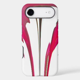 Chic rouge extraordinaire rose sous le ciel blanc.