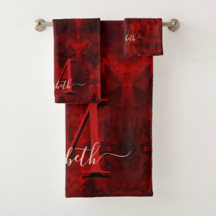 Chic rouge fleurs or gouttes parties scintillant m