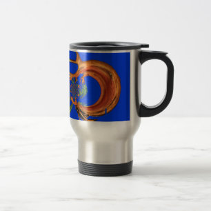 Chic Round Hakuna Matata Navy Blue collection Travel Mug