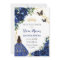 Chic Royal Blue Flowers Princess Quinceañera 