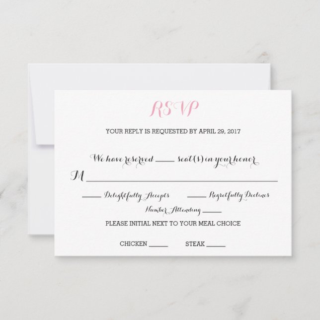 Chic RSVP Card (Front)