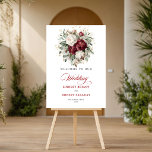 Chic Rustic Burgundy Floral Eucalyptus Welcome  Poster<br><div class="desc">✅ For matching items search 230Y in my collections ✅ Create a beautiful first impression with this elegant wedding welcome sign / poster, featuring watercolor burgundy flowers, eucalyptus greenery, and soft gold accents in a refined boho style. The rich marsala and deep red tones bring warmth and sophistication, perfectly complementing...</div>