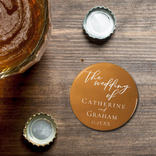Chic Rustic Gold Wedding Favour Personalized Bottle Opener