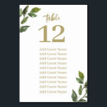 Chic Rustic Greenery Table Number Seating Chart<br><div class="desc">Chic Rustic Greenery Table Number Seating Chart.</div>