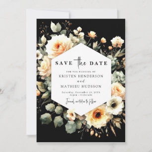 Chic Rustic Peach Wedding  Save The Date