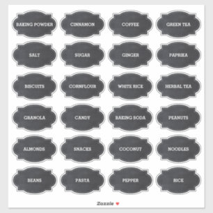 Chic Rustic Vintage Chalkboard Style Pantry Label
