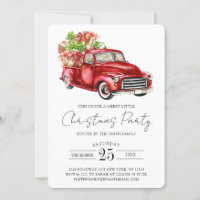 Chic Rustic Vintage Gift Red Truck Christmas Party