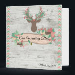 Chic Rustic Woodland Wood Deer Antler Wedding Binder<br><div class="desc">This design may be personalized in the area provided by changing the photo and/or text. Or it can be customized by clicking Personalize this Template and then choosing the click to customize further option and delete or change the colour of the background, add text, change the text colour or style,...</div>