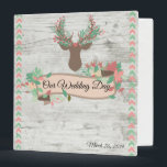 Chic Rustic Woodland Wood Deer Antler Wedding Binder<br><div class="desc">This design may be personalized in the area provided by changing the photo and/or text. Or it can be customized by clicking Personalize this Template and then choosing the click to customize further option and delete or change the colour of the background, add text, change the text colour or style,...</div>
