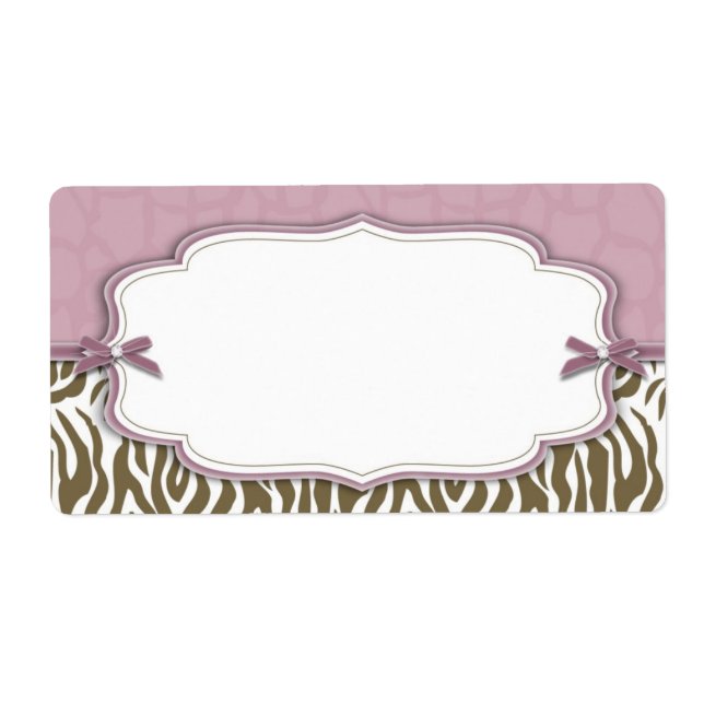 Chic Safari Name Tag (Front)