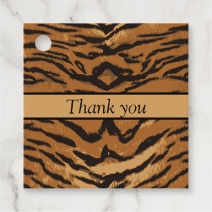 Chic Safari Print Black and Tan Gift Tags