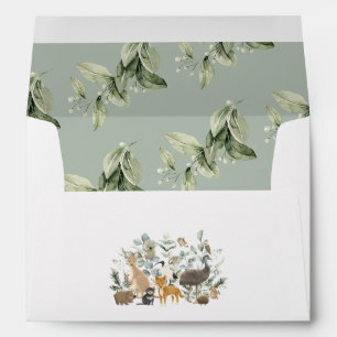 Chic Sage Green Australian Animals Return Address Envelope