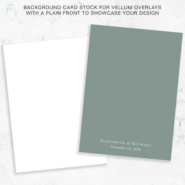 Chic Sage Green Background For Vellum Overlay Invitation (Creator Uploaded)