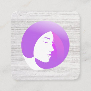 Chic Salon Stylist Square Business Card