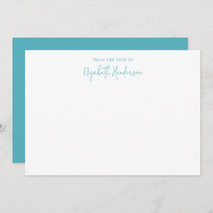 Chic Sapphire Blue Script  Card