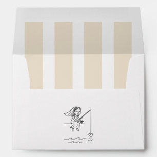 Chic Scribbled Doodle Bridal Envelope